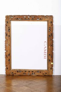 Cornice intaglaita e argentata a mecca, Italia centrale XVII secolo  - Asta Cornici antiche - Associazione Nazionale - Case d'Asta italiane