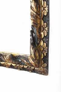 Cornice intagliata, ebanizzata e dorata. Nord Italia XVII secolo  - Asta Cornici antiche - Associazione Nazionale - Case d'Asta italiane