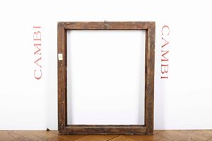 Cornice in legno intagliato, dipinto e dorato. Lombardia XVII secolo  - Asta Cornici antiche - Associazione Nazionale - Case d'Asta italiane