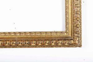 Cornice in legno intagliato e dorato. Roma XVIII secolo  - Asta Cornici antiche - Associazione Nazionale - Case d'Asta italiane