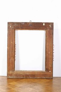 Cornice in legno ebanizzato e dorato. Roma XVII secolo  - Asta Cornici antiche - Associazione Nazionale - Case d'Asta italiane