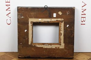 Cornice guilloch in legno intagliato ed ebanizzato. XVIII secolo  - Asta Cornici antiche - Associazione Nazionale - Case d'Asta italiane