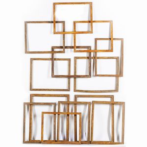 Ventidue cornici a sagoma Salvator Rosa in legno laccato. Marche, XVIII secolo  - Asta Cornici antiche - Associazione Nazionale - Case d'Asta italiane