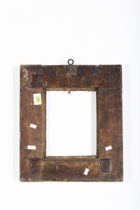 Cornice a cassetta in legno intagliato, dorato e dipinto. Italia centrale XVI secolo  - Asta Cornici antiche - Associazione Nazionale - Case d'Asta italiane