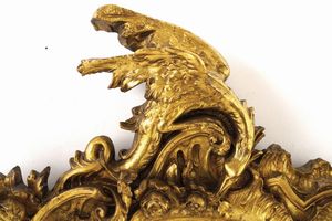 Cornice di forma ovale in legno intagliato e dorato. XIX secolo  - Asta Cornici antiche - Associazione Nazionale - Case d'Asta italiane