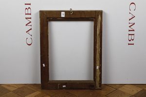 Cornice in legno intagliato e dorato. XIX secolo  - Asta Cornici antiche - Associazione Nazionale - Case d'Asta italiane