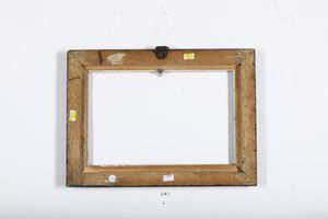 Cornice intagliata dorata ed ebanizzata. Roma XVIII secolo  - Asta Cornici antiche - Associazione Nazionale - Case d'Asta italiane