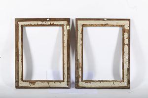 Coppia di cornici in legno intagliato Art Dec  - Asta Cornici antiche - Associazione Nazionale - Case d'Asta italiane