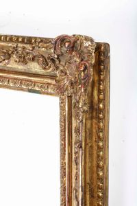 Cornice Luigi XV intagliata e dorata, Italia o Francia XVIII secolo  - Asta Cornici antiche - Associazione Nazionale - Case d'Asta italiane