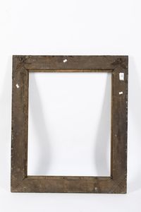 Cornice in legno intagliato, argentato ed ebanizzato. XVIII secolo  - Asta Cornici antiche - Associazione Nazionale - Case d'Asta italiane