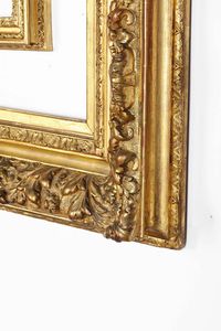 Cornice intagliata e dorata. XIX-XX secolo  - Asta Cornici antiche - Associazione Nazionale - Case d'Asta italiane