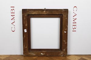 Cornice in legno modanato, intagliato, ebanizzato e dorato. Centro Italia XVII secolo  - Asta Cornici antiche - Associazione Nazionale - Case d'Asta italiane