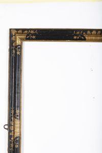 Cornice in legno ebanizzato e dorato. Piemonte XVII secolo  - Asta Cornici antiche - Associazione Nazionale - Case d'Asta italiane