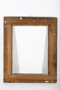 Cornice barocca in legno laccato e dorato. Piemonte XVII secolo  - Asta Cornici antiche - Associazione Nazionale - Case d'Asta italiane