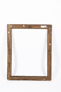 Cornice in legno laccato e dorato. Marche XVIII secolo  - Asta Cornici antiche - Associazione Nazionale - Case d'Asta italiane