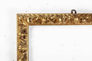 Cornice in legno intagliato e dorato. Bologna, XVII secolo  - Asta Cornici antiche - Associazione Nazionale - Case d'Asta italiane
