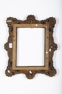 Cornice barocca in legno intagliato e dorato, XVII-XVIII secolo  - Asta Cornici antiche - Associazione Nazionale - Case d'Asta italiane