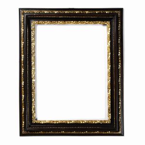 Cornice a sagoma Salvator Rosa in legno ebanizzato e laccato. Roma XVIII secolo  - Asta Cornici antiche - Associazione Nazionale - Case d'Asta italiane