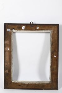 Cornice a sagoma Salvator Rosa in legno ebanizzato e laccato. Roma XVIII secolo  - Asta Cornici antiche - Associazione Nazionale - Case d'Asta italiane