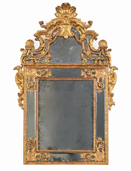 Specchiera in legno intagliato e dorato, elementi antichi  - Asta Dimore Italiane - Associazione Nazionale - Case d'Asta italiane