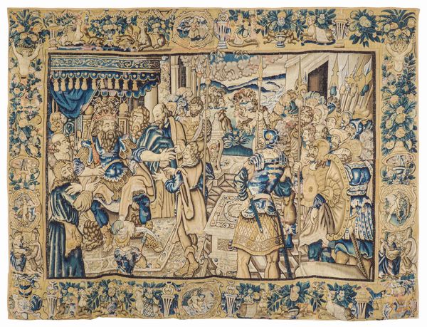 Arazzo fiammingo probilmente Oudeenarde. Belgio, seconda met XVII secolo  - Asta Dimore Italiane - Associazione Nazionale - Case d'Asta italiane