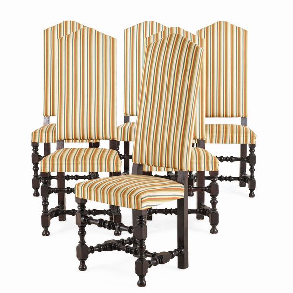 Coppia di poltrone e coppia di sedie. Emilia, XVII secolo  - Asta Dimore Italiane - Associazione Nazionale - Case d'Asta italiane