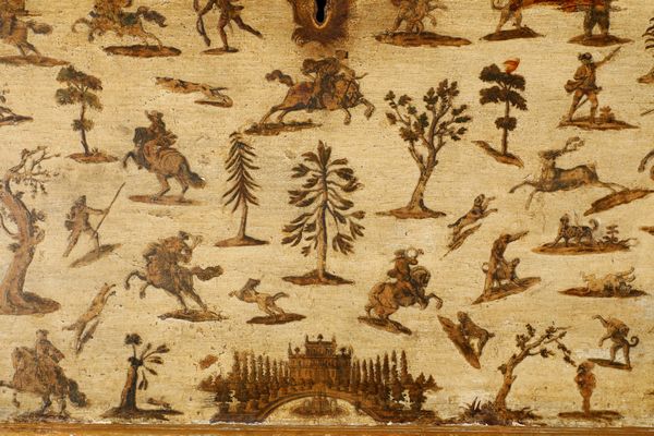 Trumeau decorato ad arte povera. Piemonte, seconda met� XVIII secolo  - Asta Dimore Italiane - Associazione Nazionale - Case d'Asta italiane