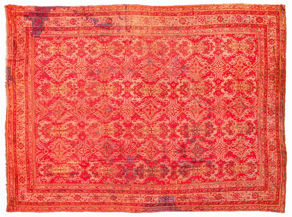 Importante tappeto Ushak. Anatolia, seconda met XIX secolo  - Asta Dimore Italiane - Associazione Nazionale - Case d'Asta italiane