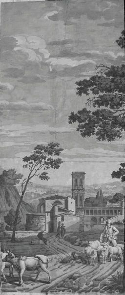 Manifattura di Dufour & Leroy (Francia 1821-1836) Vedute d'Italia o della baia di Napoli  - Asta Dimore Italiane - Associazione Nazionale - Case d'Asta italiane