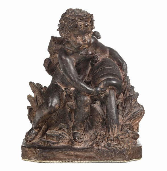 Allegoria della nascita di un fiume. Plasticatore francese del XVIII-XIX secolo  - Asta Dimore Italiane - Associazione Nazionale - Case d'Asta italiane