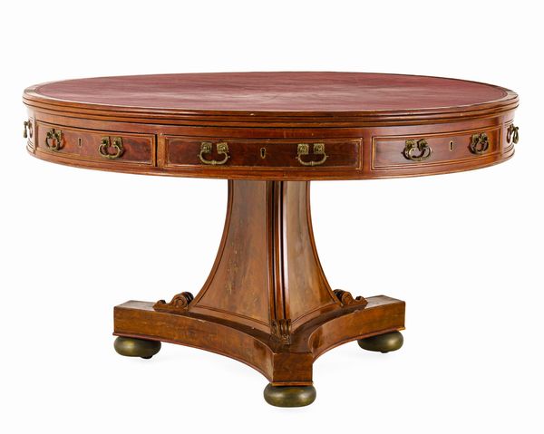 Tavolo da biblioteca in mogano. Inghilterra, XIX secolo  - Asta Dimore Italiane - Associazione Nazionale - Case d'Asta italiane
