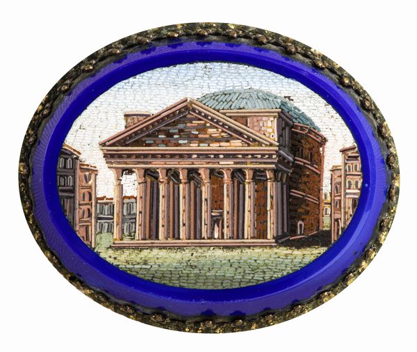 Quattro micromosaici raffiguranti rovine romane. XIX-XX secolo  - Asta Dimore Italiane - Associazione Nazionale - Case d'Asta italiane