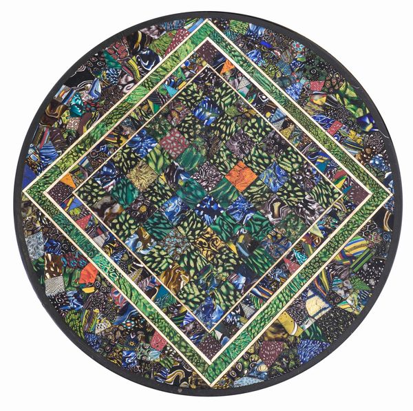 Gueridon con piano in marmo con commesso di paste vitree policrome e murrine, attribuito a Francesco Sibilio. Roma, prima met XIX secolo  - Asta Dimore Italiane - Associazione Nazionale - Case d'Asta italiane