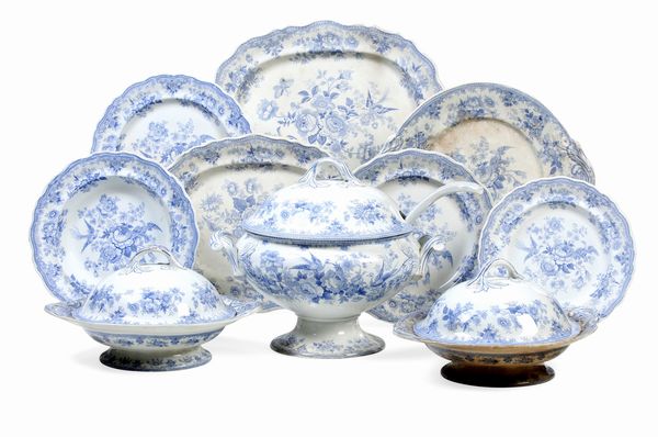 Servizio da tavola Asiatic Pheasants.<BR>Inghilterra, Tunstall (Staffordshire), Manifattura Wood Challinor & Co., 1860 circa.<BR>  - Asta Dimore Italiane - Associazione Nazionale - Case d'Asta italiane