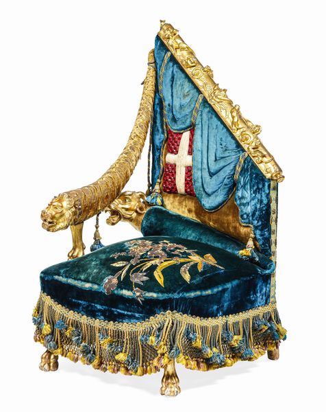 Poltrona da parata. Roma, 1870 ca.  - Asta Dimore Italiane - Associazione Nazionale - Case d'Asta italiane