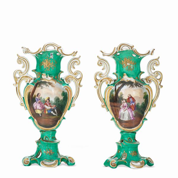 Coppia di vasi, XIX secolo<BR>  - Asta Dimore Italiane - Associazione Nazionale - Case d'Asta italiane