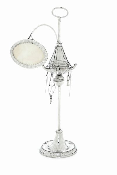 Lucerna. Genova, inizi del XIX secolo. Marchi di occupazione francese in uso dal 1805 al 1808 e marchi di ricontrollo con delfino e croce mauriziana  - Asta Dimore Italiane - Associazione Nazionale - Case d'Asta italiane