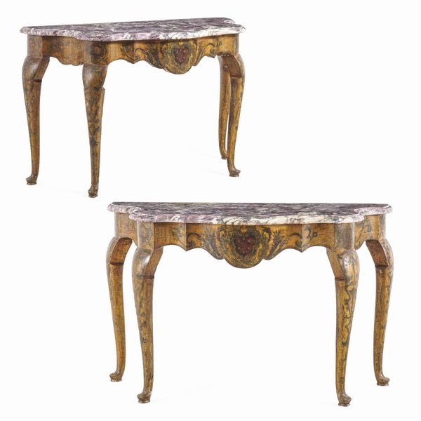 Coppia di consolles. Toscana, XVIII secolo  - Asta Dimore Italiane - Associazione Nazionale - Case d'Asta italiane