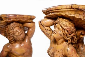 Poseidone e Anfitrite in stile barocco. Scultore del XX secolo  - Asta Dimore Italiane - Associazione Nazionale - Case d'Asta italiane