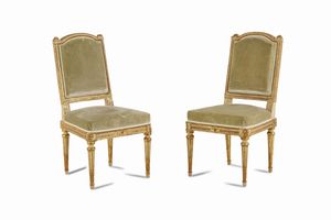 Coppia di sedie Luigi XVI. Francia, XIX secolo  - Asta Dimore Italiane - Associazione Nazionale - Case d'Asta italiane