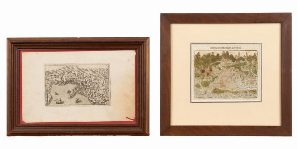 Genua maritima civitas - Genova  - Asta Carte geografiche della Liguria e della Corsica - Associazione Nazionale - Case d'Asta italiane