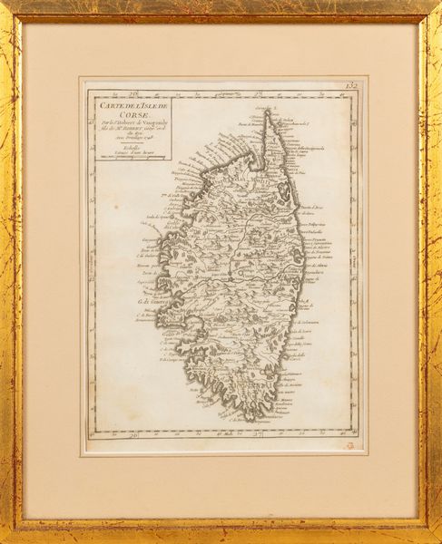Gilles-Robert de Vaugondy : Carte de l'Isle de Corse  - Asta Carte geografiche della Liguria e della Corsica - Associazione Nazionale - Case d'Asta italiane