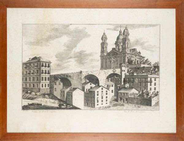 Veduta del ponte di Carignano  - Asta Carte geografiche della Liguria e della Corsica - Associazione Nazionale - Case d'Asta italiane