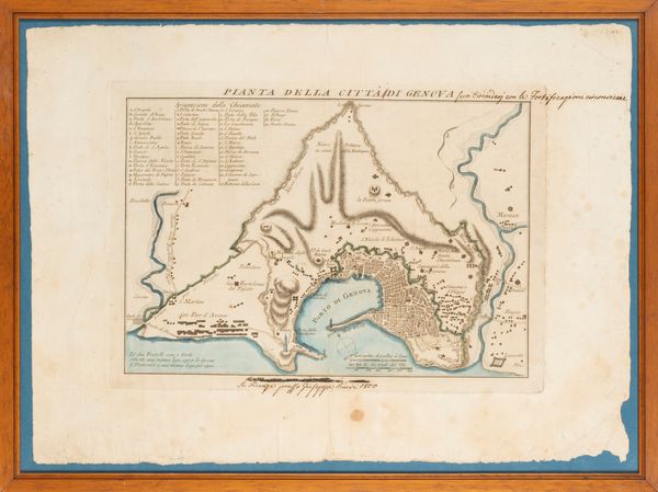 Pianta della Citt di Genova  - Asta Carte geografiche della Liguria e della Corsica - Associazione Nazionale - Case d'Asta italiane