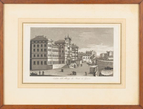 Veduta dell'Albergo dei Poveri in Genova  - Asta Carte geografiche della Liguria e della Corsica - Associazione Nazionale - Case d'Asta italiane