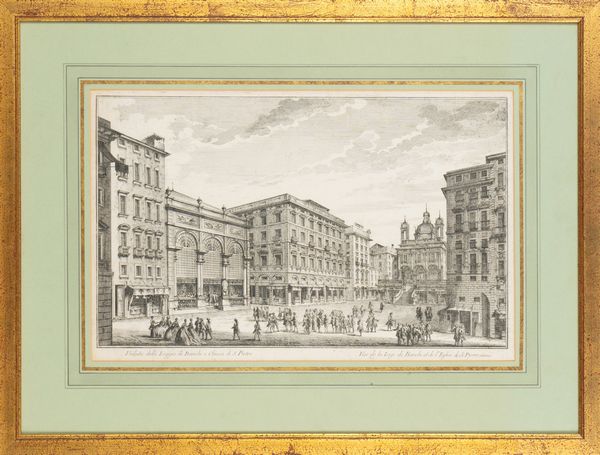 Veduta della Loggia de Banchi e Chiesa di San Pietro  - Asta Carte geografiche della Liguria e della Corsica - Associazione Nazionale - Case d'Asta italiane