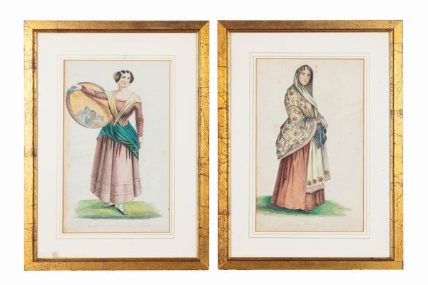 Venditrice di farinata in Genova - Serva Genovese  - Asta Carte geografiche della Liguria e della Corsica - Associazione Nazionale - Case d'Asta italiane