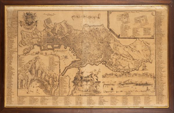 Pianta di Genova  - Asta Carte geografiche della Liguria e della Corsica - Associazione Nazionale - Case d'Asta italiane