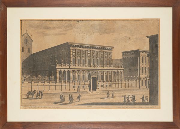 Veduta del palazzo D'Oria in strada nuova  - Asta Carte geografiche della Liguria e della Corsica - Associazione Nazionale - Case d'Asta italiane