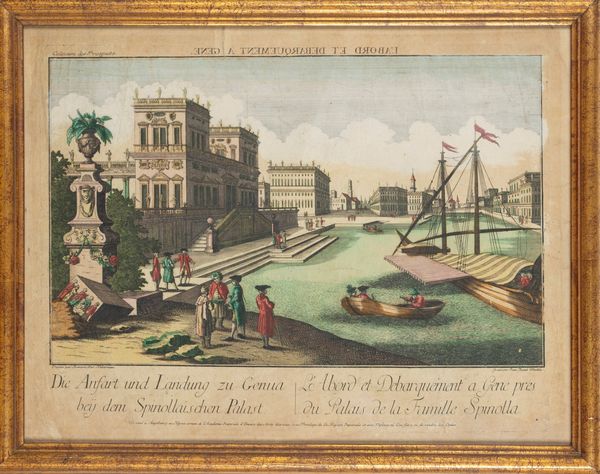 La bella Pace et pallais, ornee de statues au Port de Gene - Palais de la famille Spinolla  - Asta Carte geografiche della Liguria e della Corsica - Associazione Nazionale - Case d'Asta italiane
